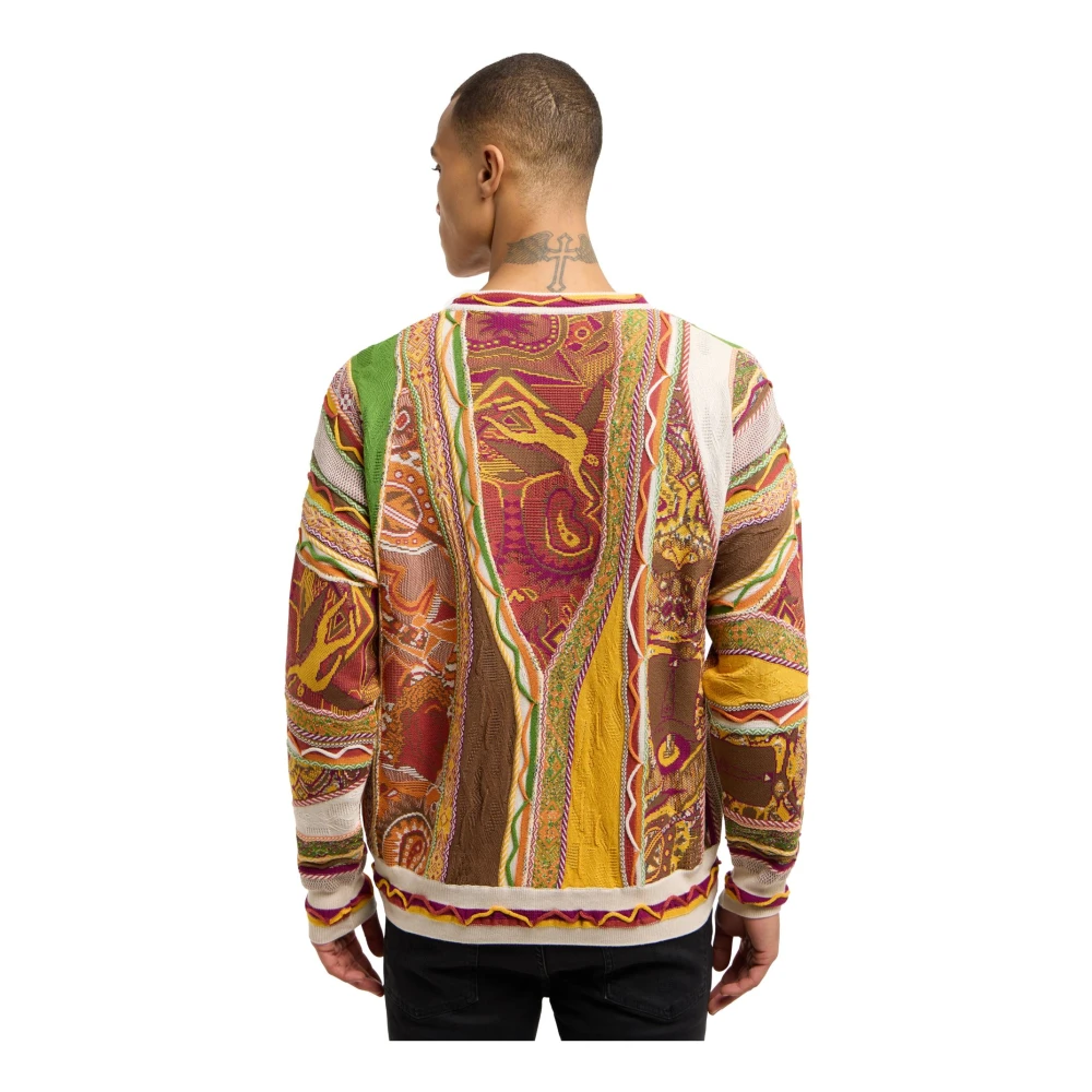 carlo colucci Kleurrijke Gebreide Trui Deluggi Multicolor Heren