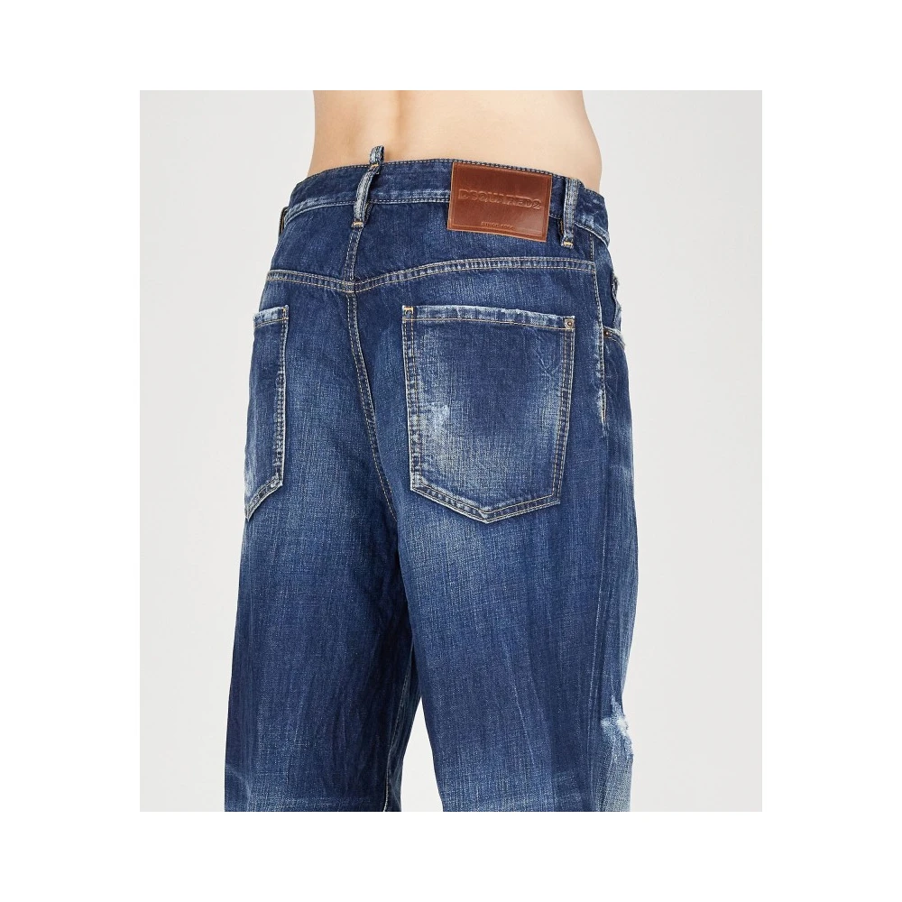 Dsquared2 Losse Jeans met Gewassen Effect Blue Heren