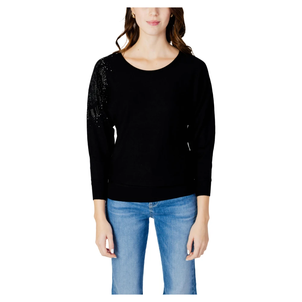 Leslie Logo Bat Sleeve Kvinder Top