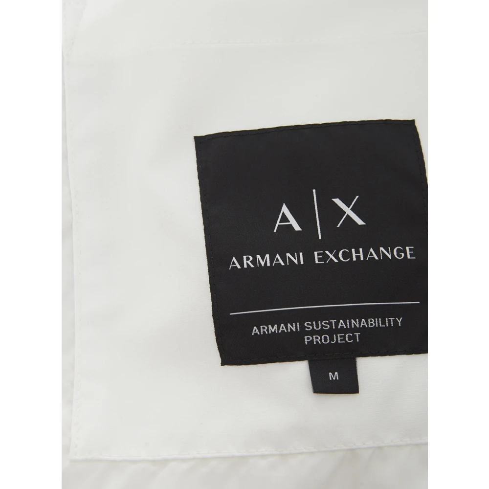 Armani Exchange Winter Jackets White Heren