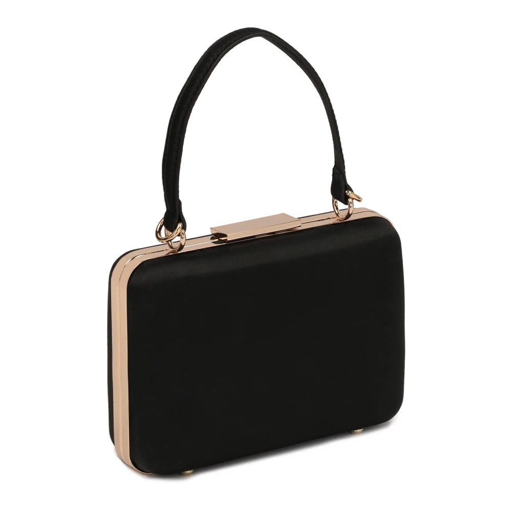 Kazar Elegante Zwarte Stoffen Clutch Tas Black Dames