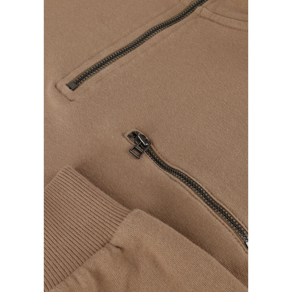 Forét Taupe Half Zip Sweatshirt Beige Heren