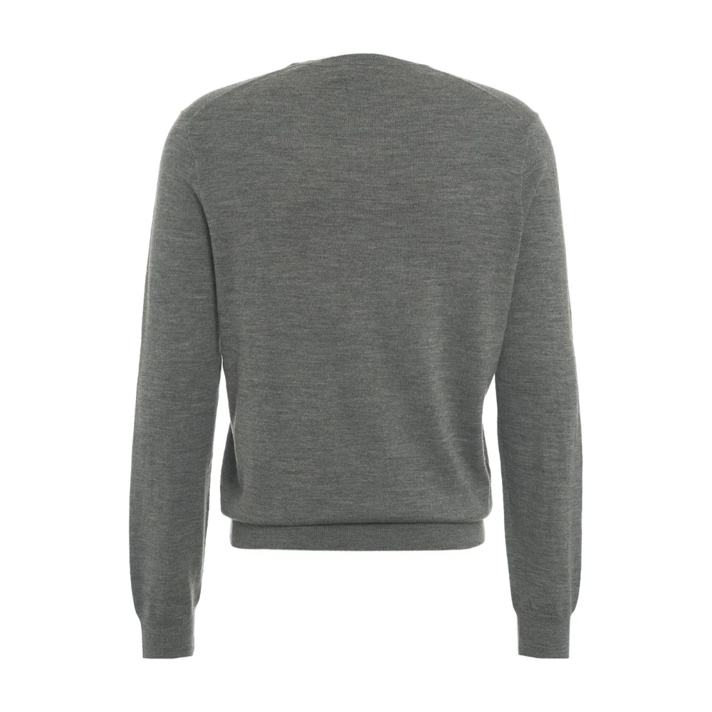 Polo Ralph Lauren Slim Fit Gebreide Trui Grijs Aw24 Gray Heren