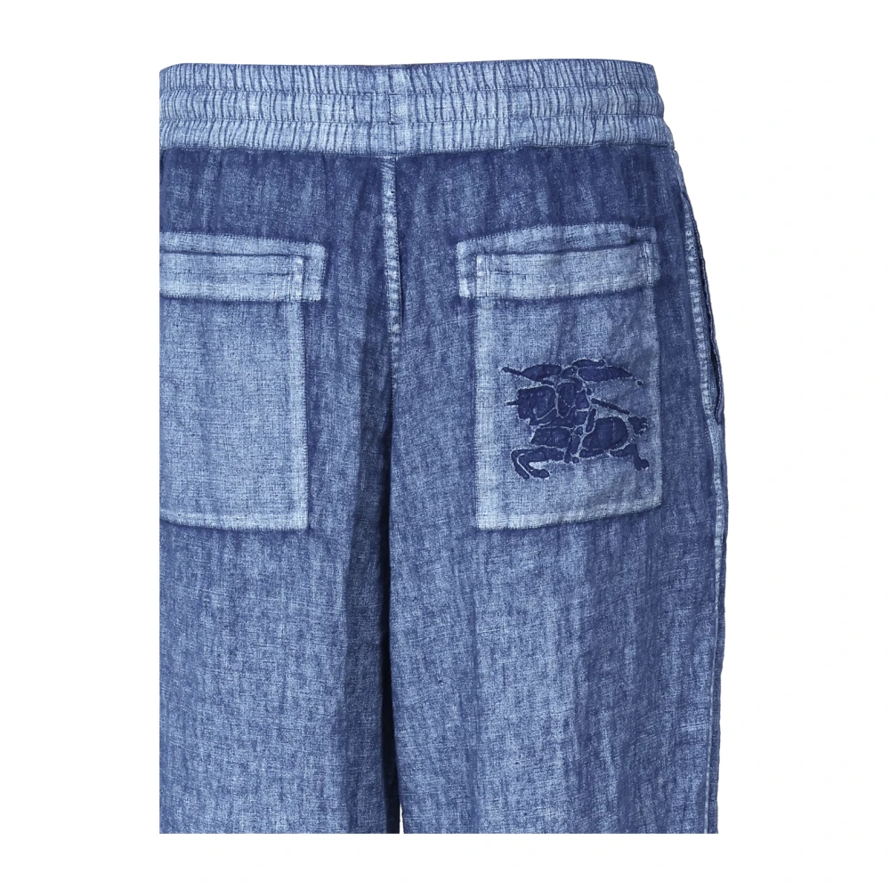 Burberry Denim Straight Broek met Jeans Effect Blue Heren