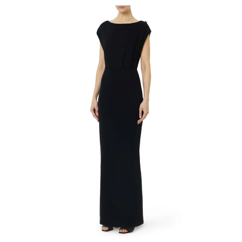 Elisabetta Franchi Black Gowns, Female, S, Red Carpet Dress