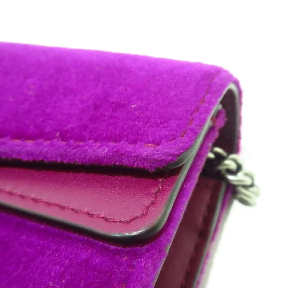 Gucci Vintage Pre-owned Suede gucci-bags Purple Dames