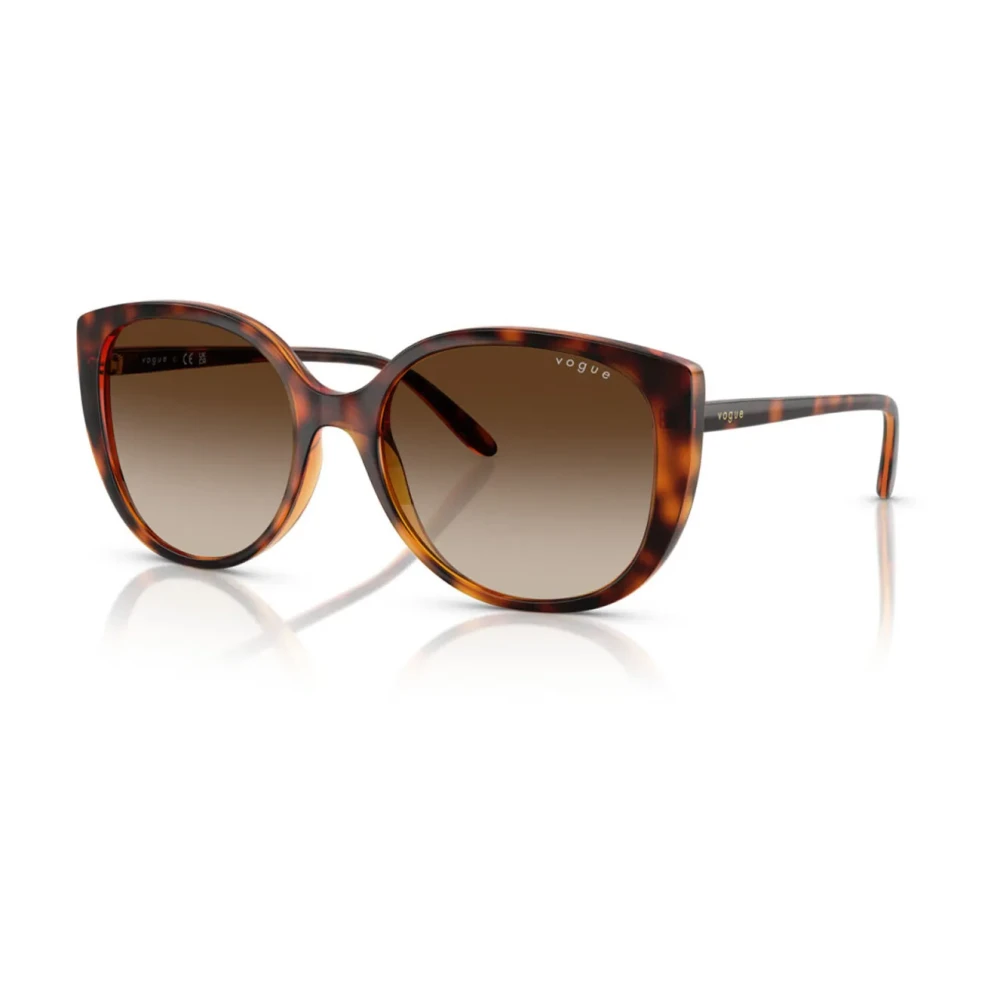 Vogue Women's Brown Sunglasses,, Butterfly Frame Sunglasses Gradient Lenses Medium