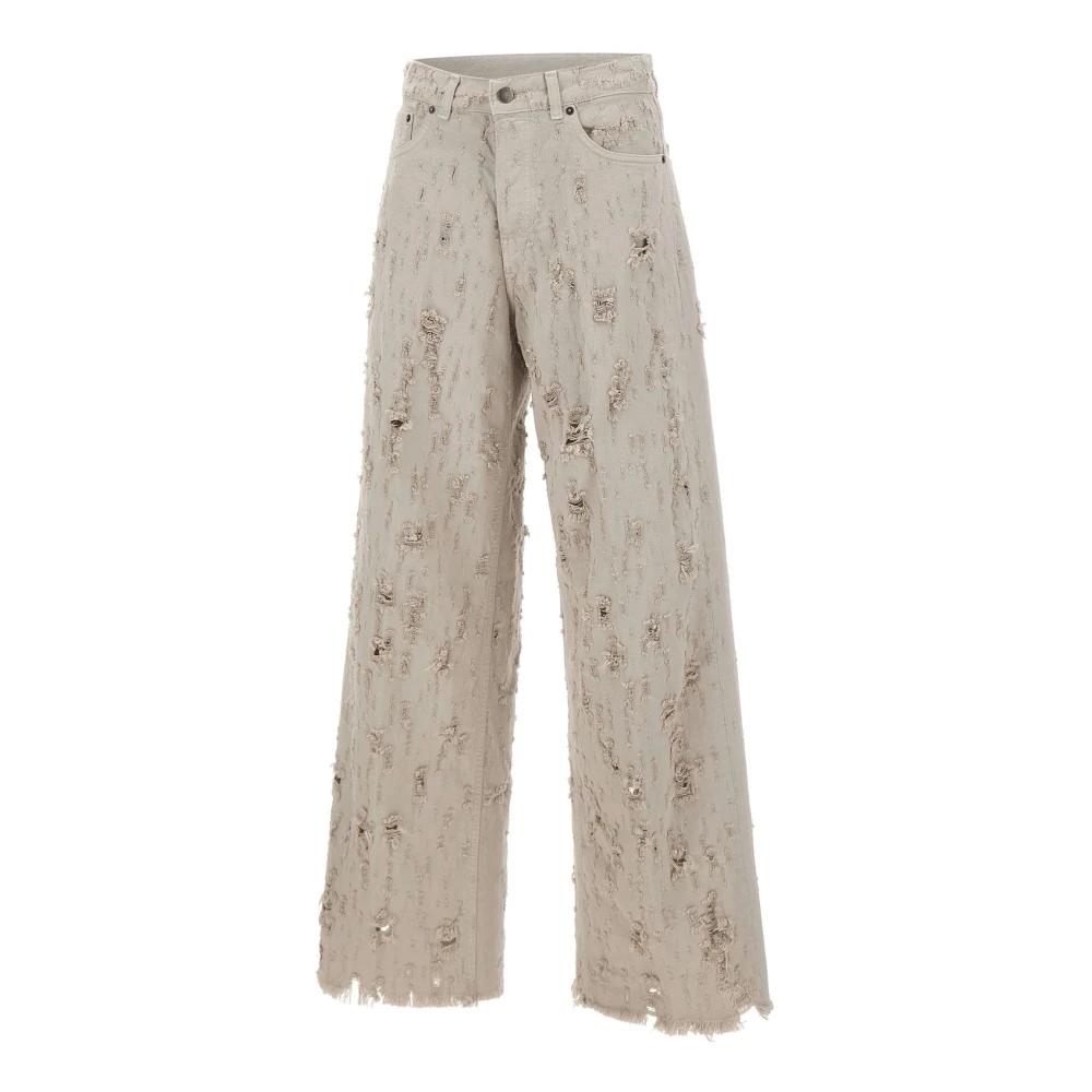 Haikure Women's Gray Wide Jeans, W29, Bethany Bull Destroy Jeans