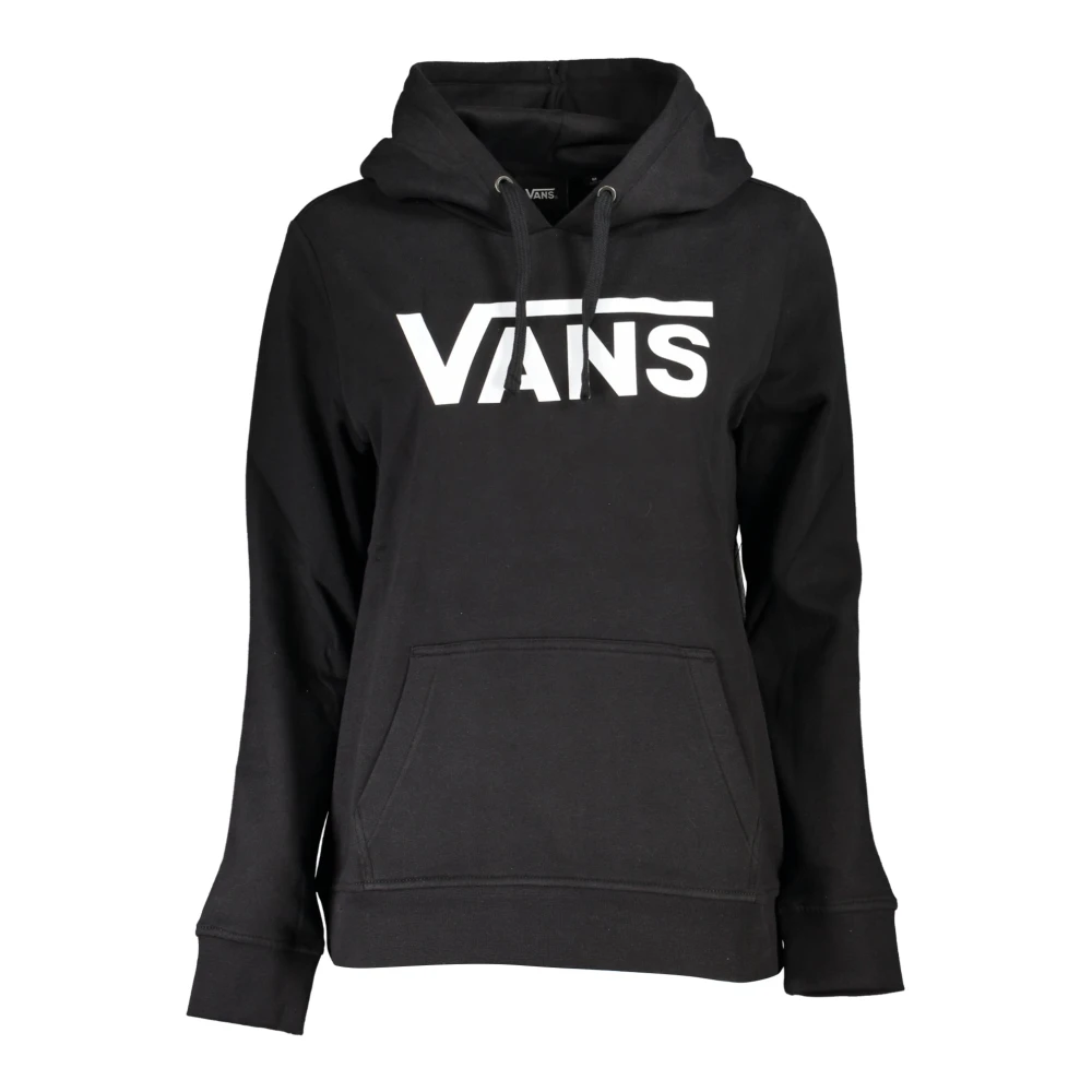 Vans Zwarte hoodie met print en zak Black Dames