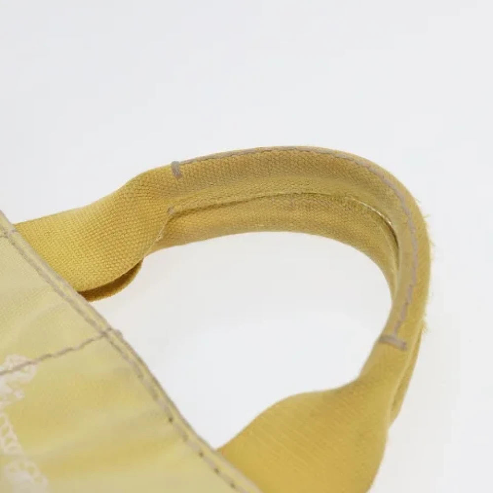 Prada Vintage Pre-owned Canvas handbags Yellow Dames