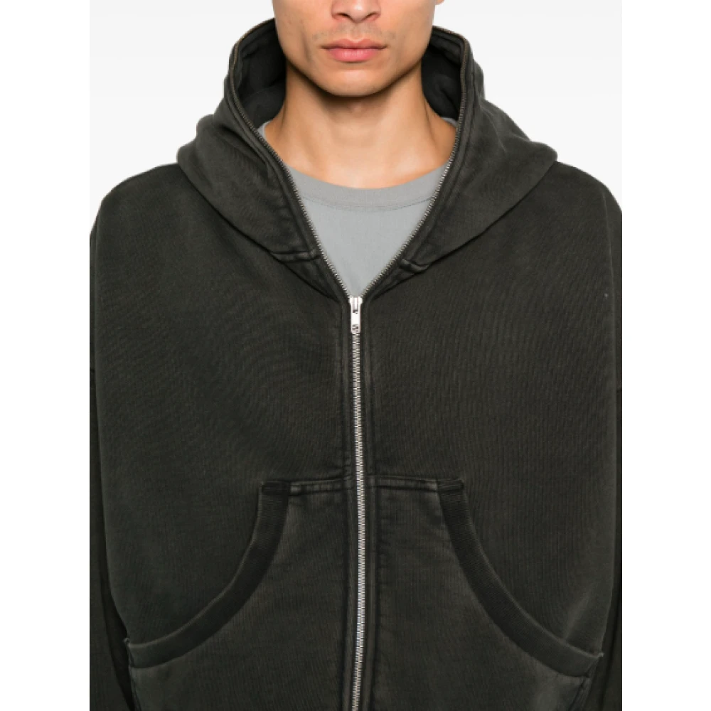 Entire Studios Zwarte Gewassen Rits Jeans Black Heren