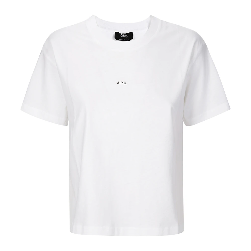 A.p.c. Boxy Micro Logo T-Shirt White Dames