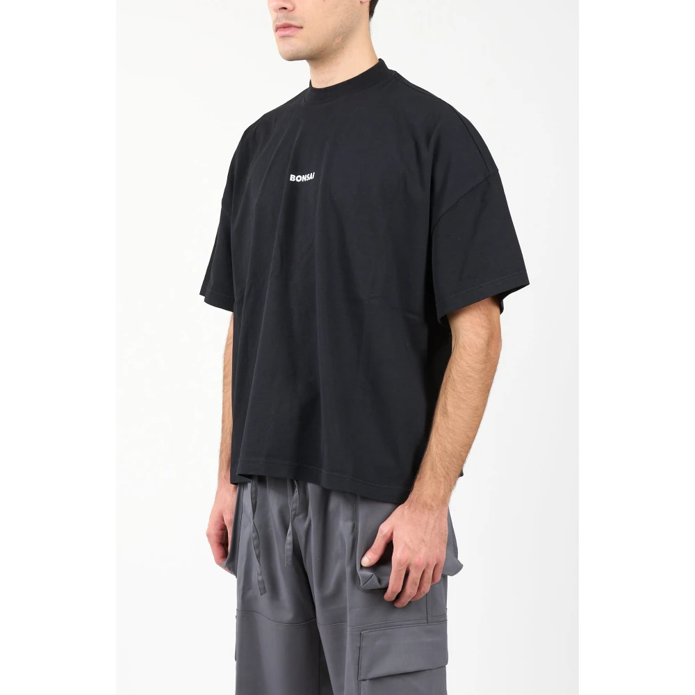 Bonsai Logo Print Oversized T-shirt Black Heren