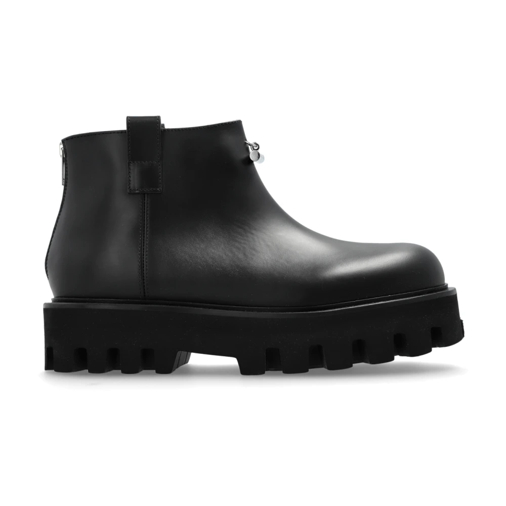Alexander Mcqueen Men's Black Leather Platform Shoes - Ankle Boots - 7 Uk - Shoes