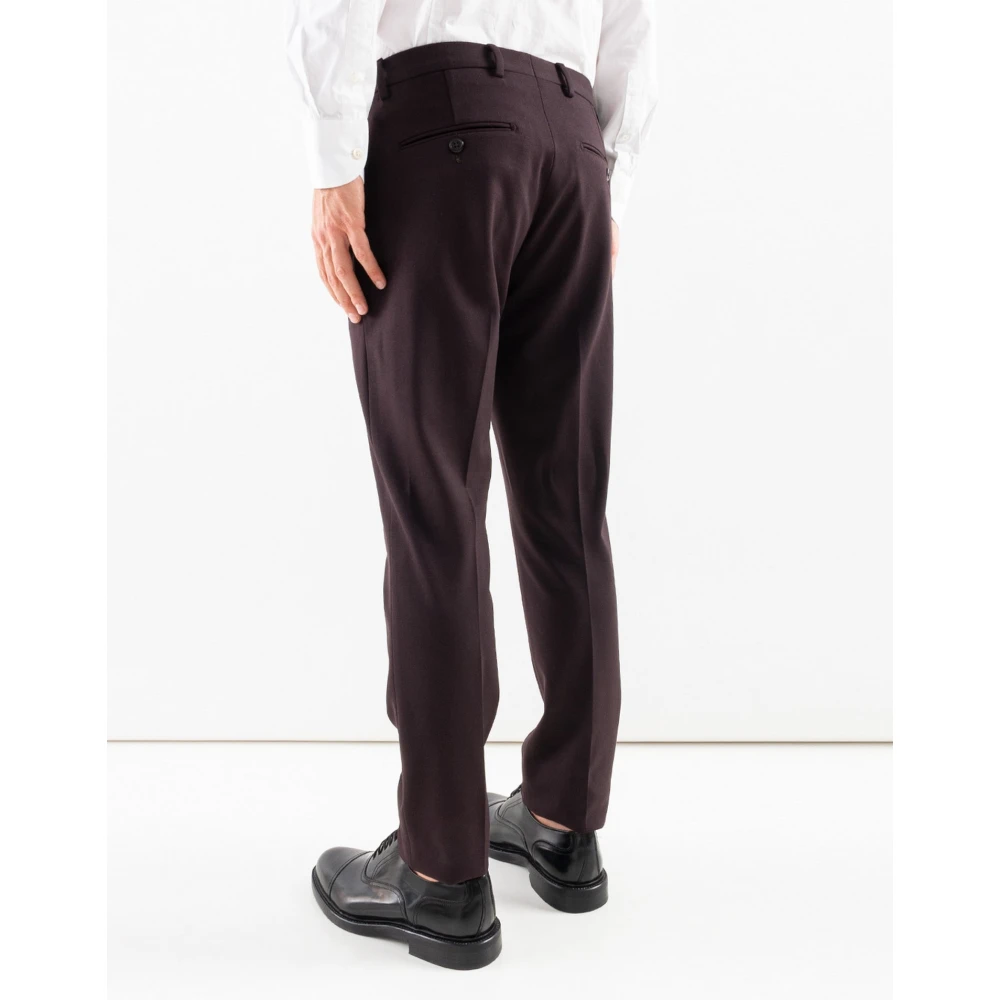 Corsinelabedoli Klassieke Straight Leg Suit Broek Brown Heren