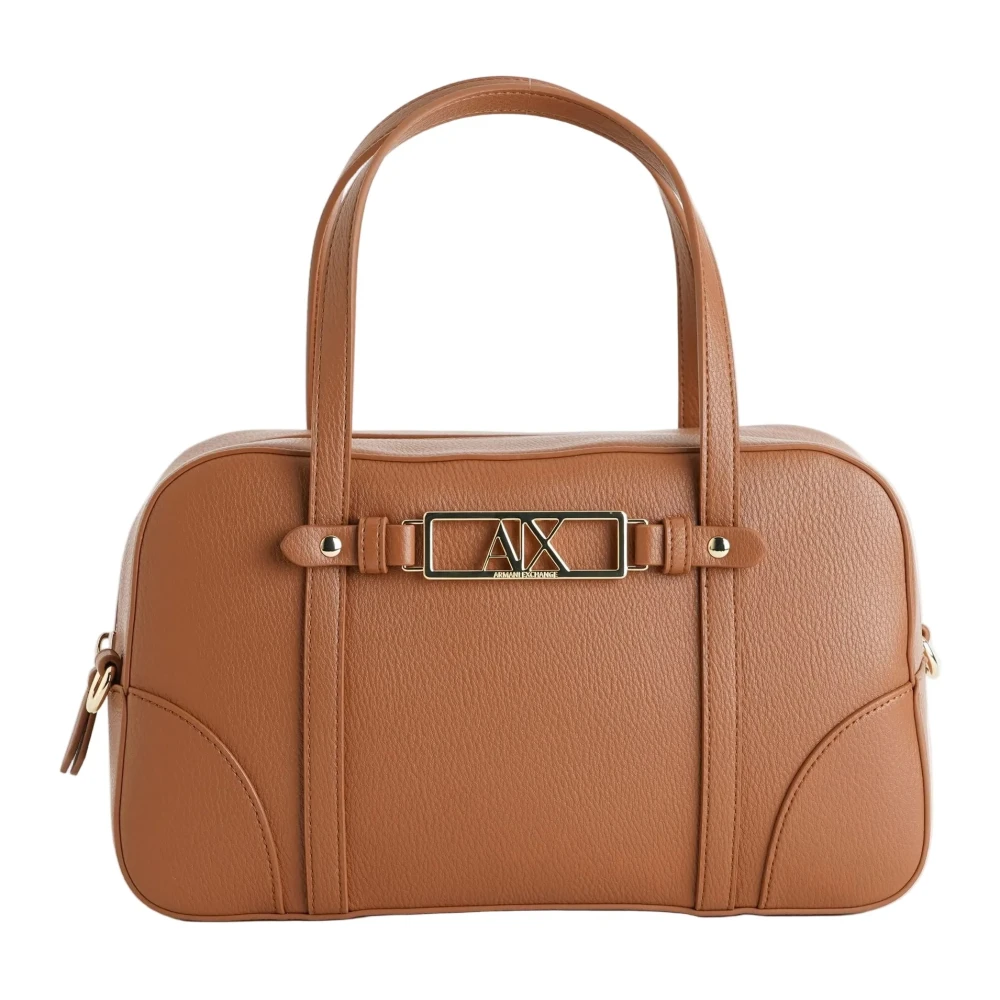 Armani Exchange Kvinno Brun Väskor Dam, One Size, Läder, Polly M Handbag