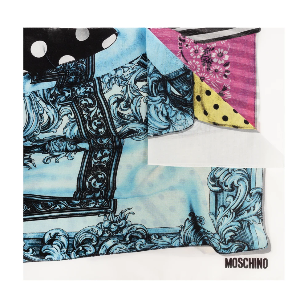 Moschino Katoenen sjaal met print Multicolor Unisex