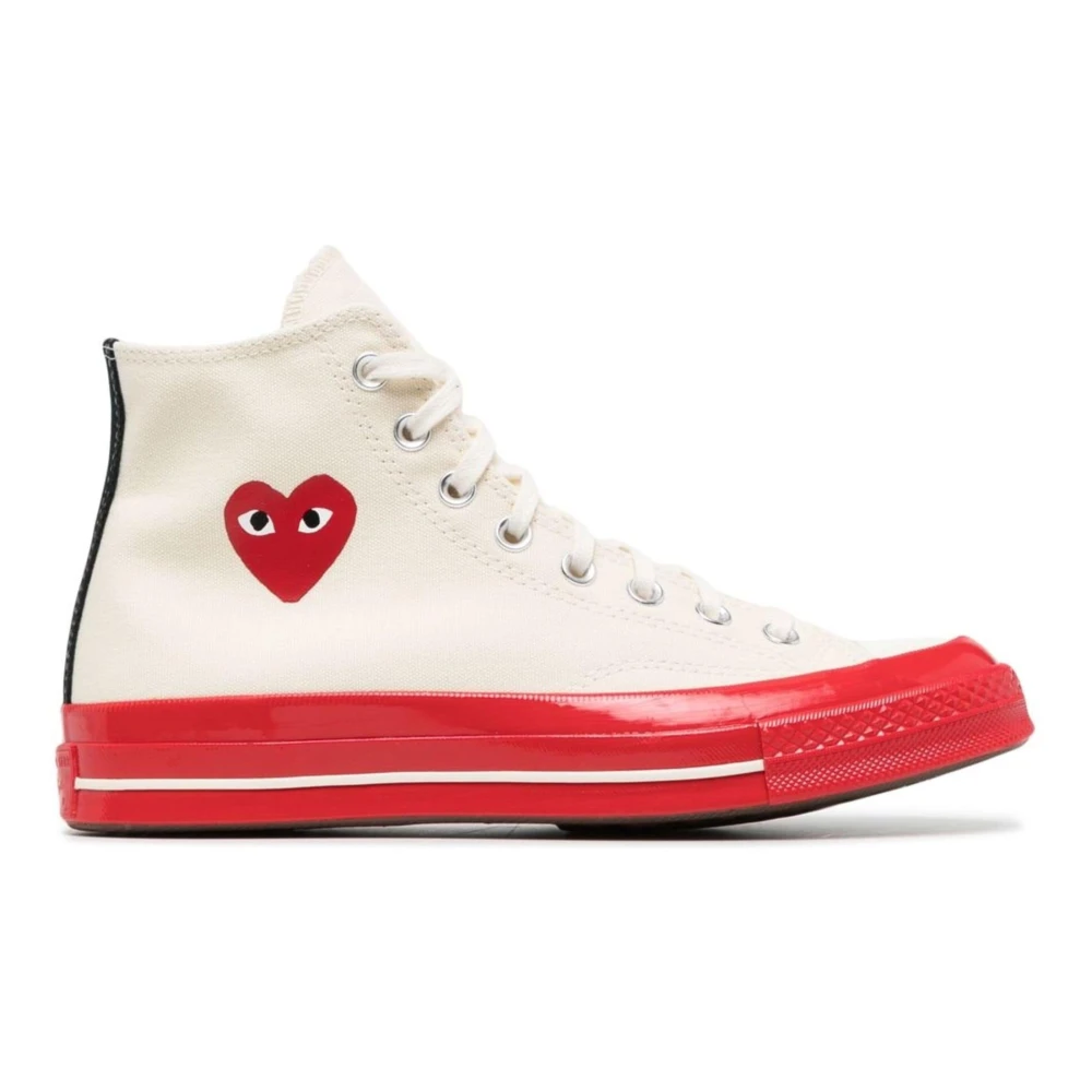 Comme des Garçons Play Chuck Taylor 1970s High Heren Schoenen Wit