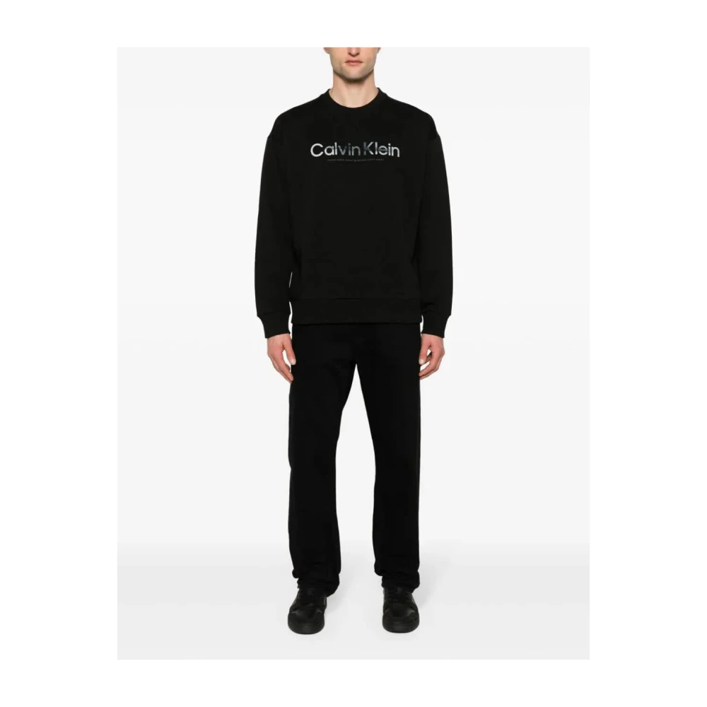 Calvin Klein Zwart Verspreid Logo Sweatshirt Black Heren
