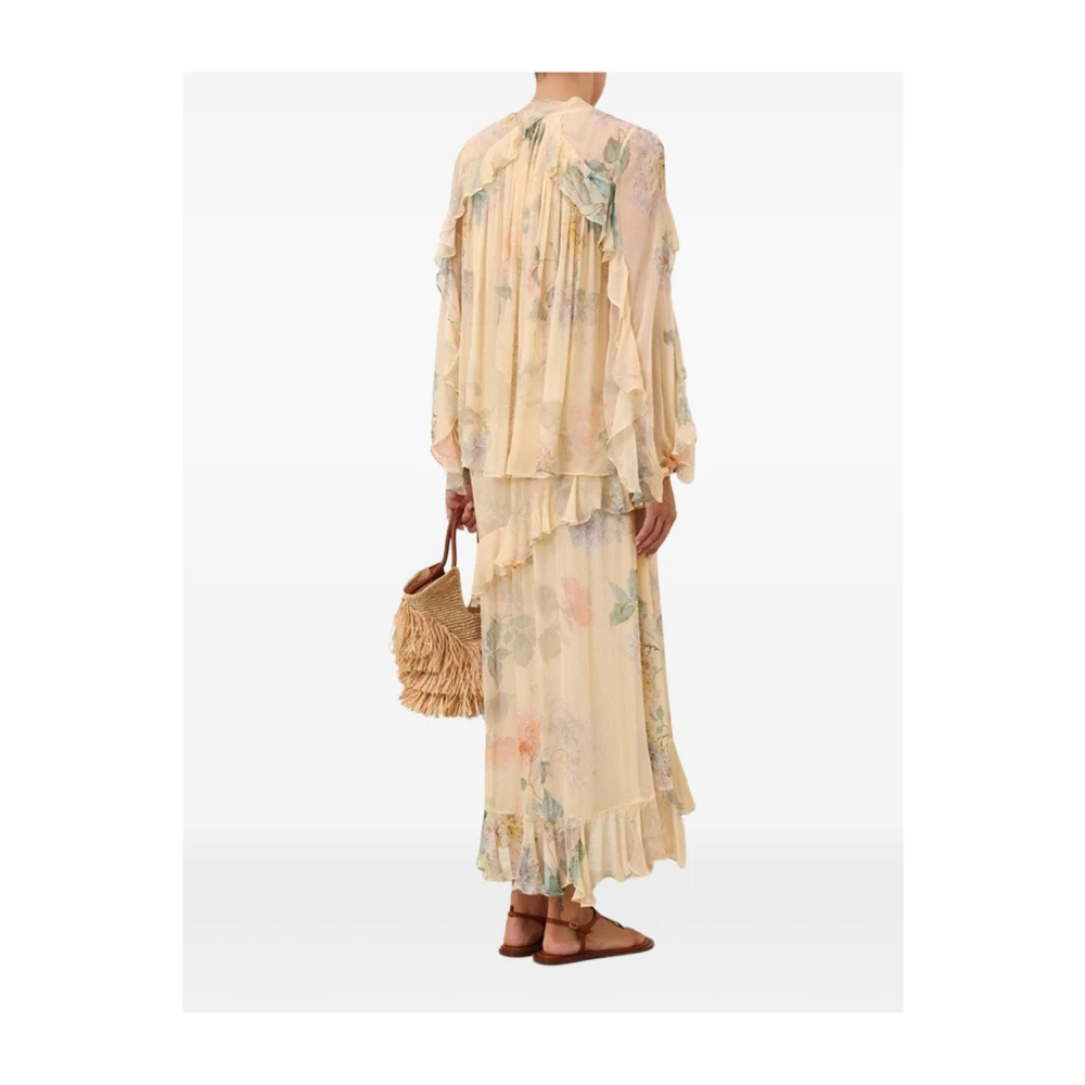 Zimmermann Gele Bloemen Gerimpelde Rok Yellow Dames