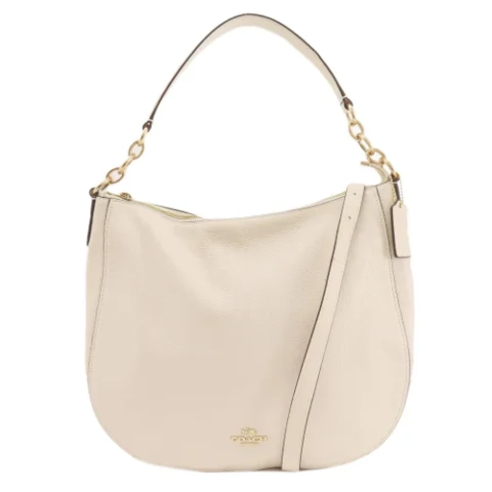 Coach Pre-owned Leather shoulder-bags Beige Dames