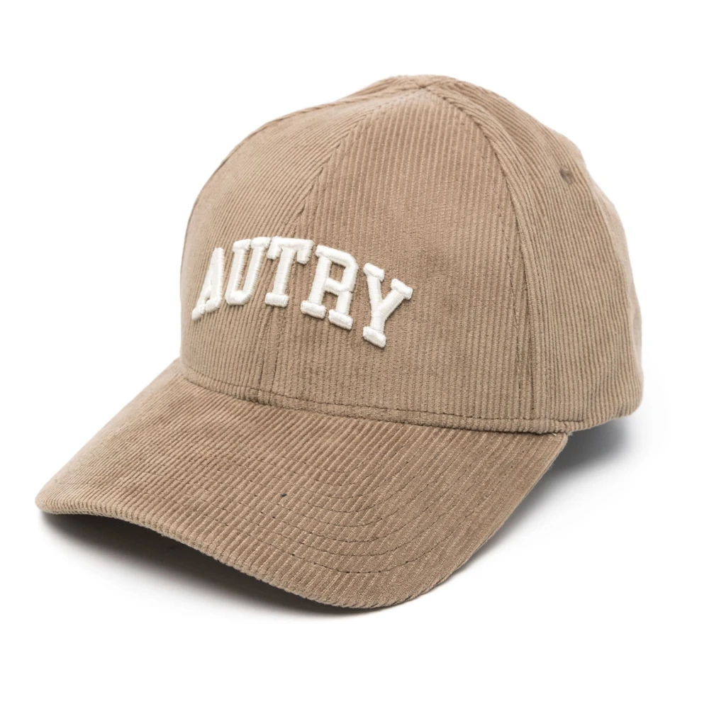 Autry Velvet Baseballpet met Logo Gestikt Brown Heren