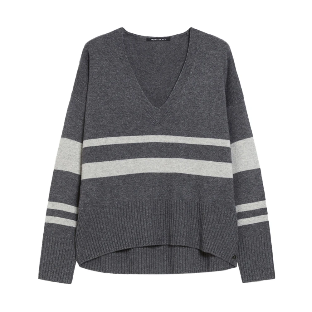 Pennyblack Gestreepte wolblend trui Gray Dames