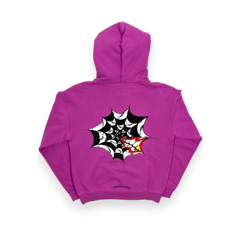 Chrome Hearts Paarse Vintage Hoodie Purple Heren