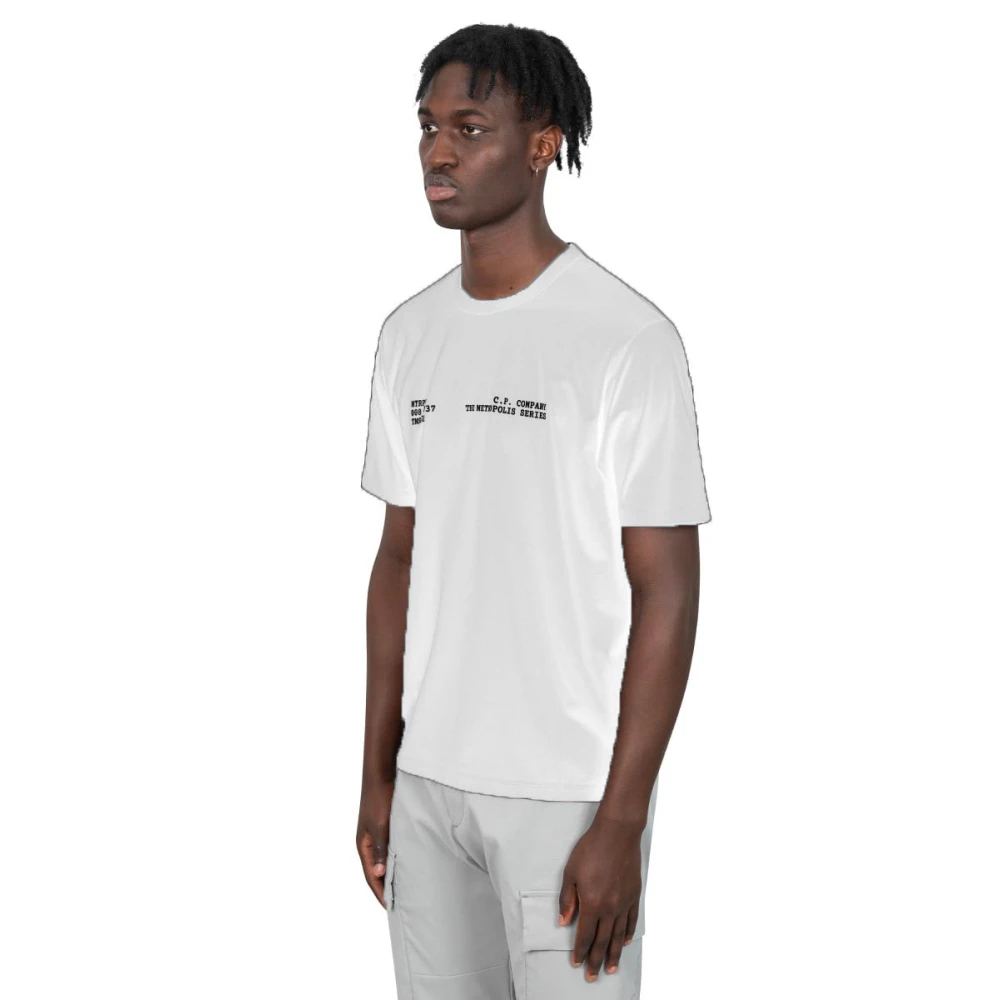 C.P. Company Witte Katoenen Regular Fit T-shirt White Heren