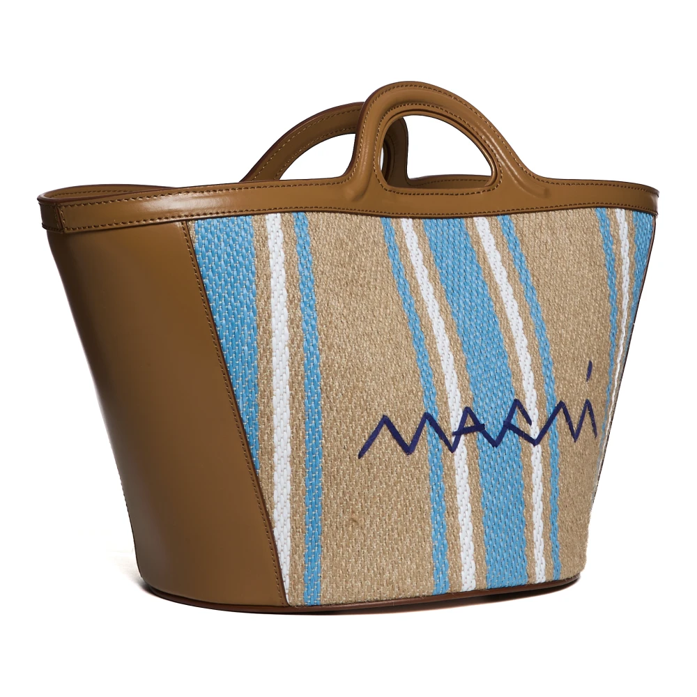 Marni Witte Handtas met Tropicalia Stijl Multicolor Dames