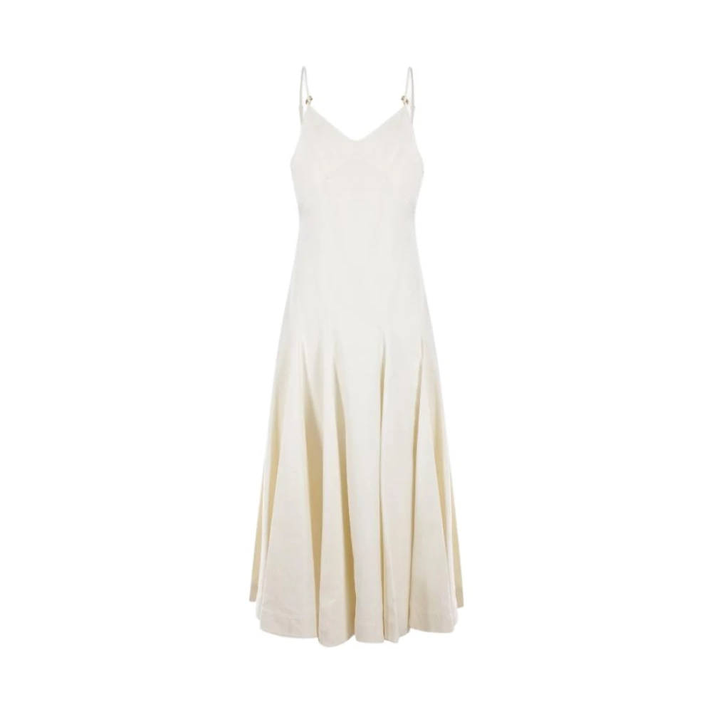 Bottega Veneta Elegante Zwarte Jurk voor Vrouwen White Dames