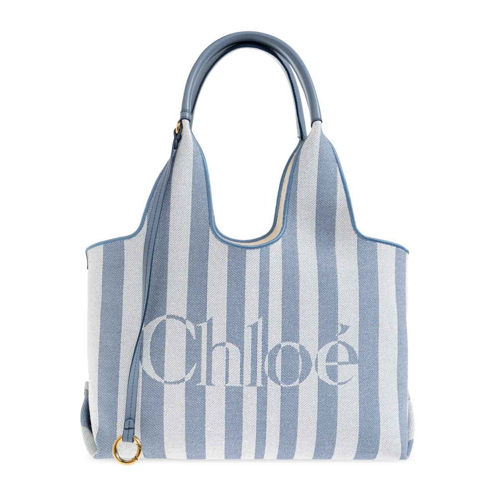 Chloe Women's Stripy Tote Bag - Surfing Blue - Image 3