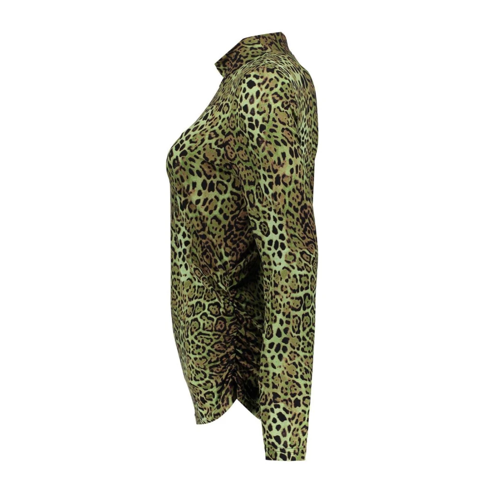 Geisha Groen Kameel Top Shirt Green Dames