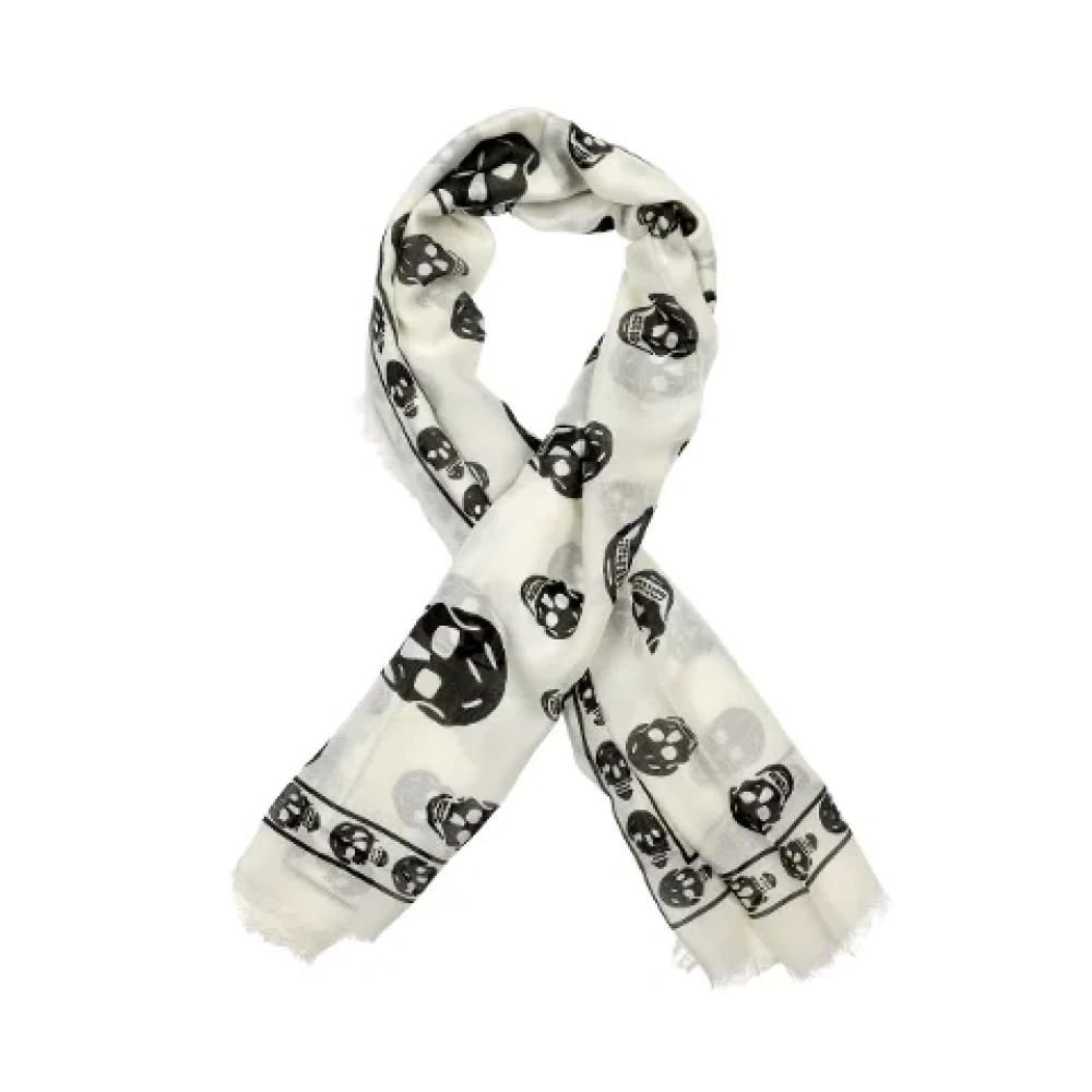alexander mcqueen Silk scarves White Dames