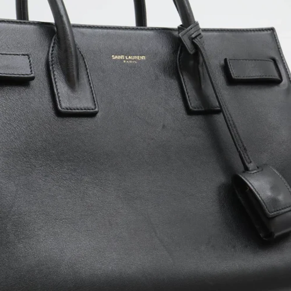 Yves Saint Laurent Vintage Pre-owned Leather handbags Black Dames