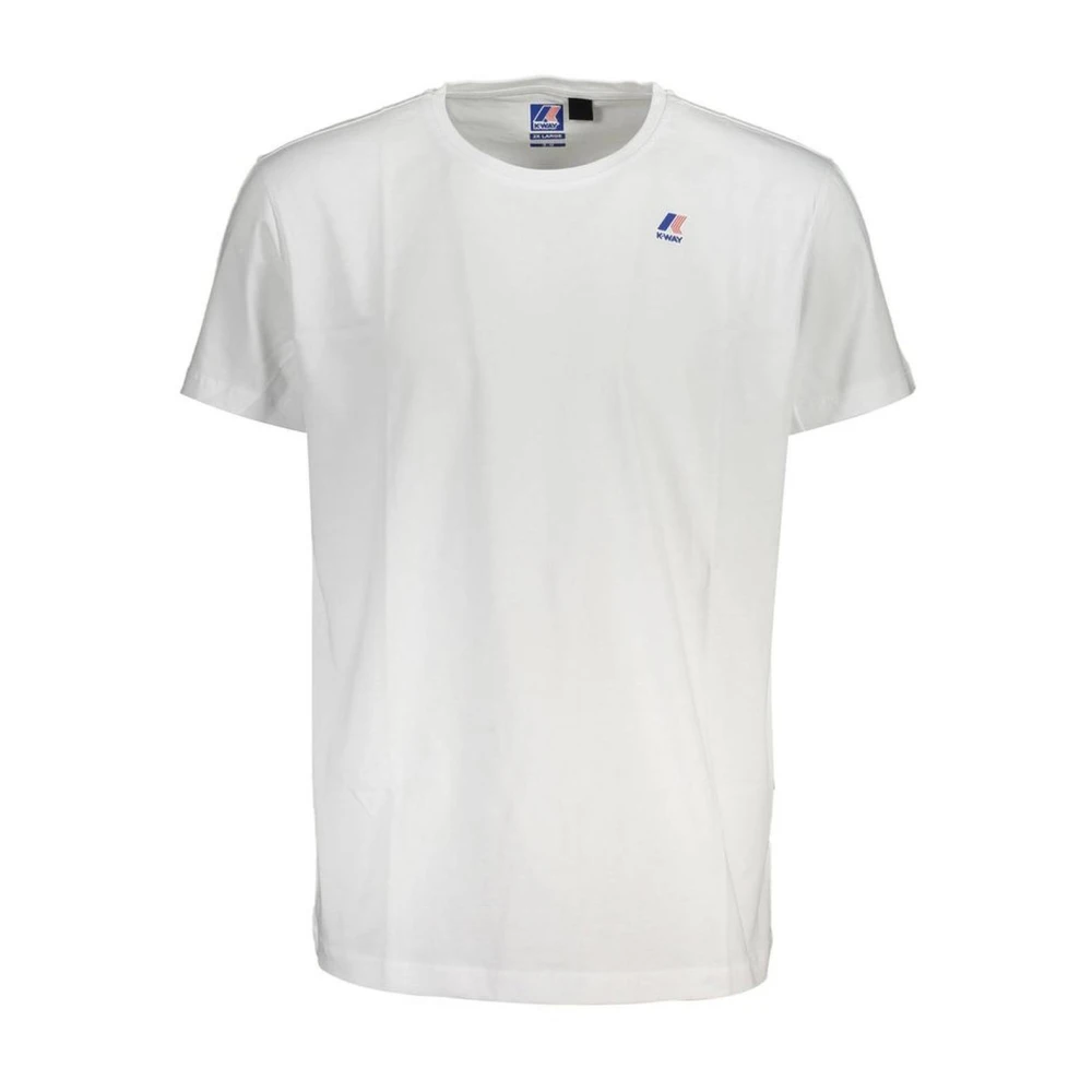 K-Way Logo Print Kortärmad Bomullst-shirt White, Herr