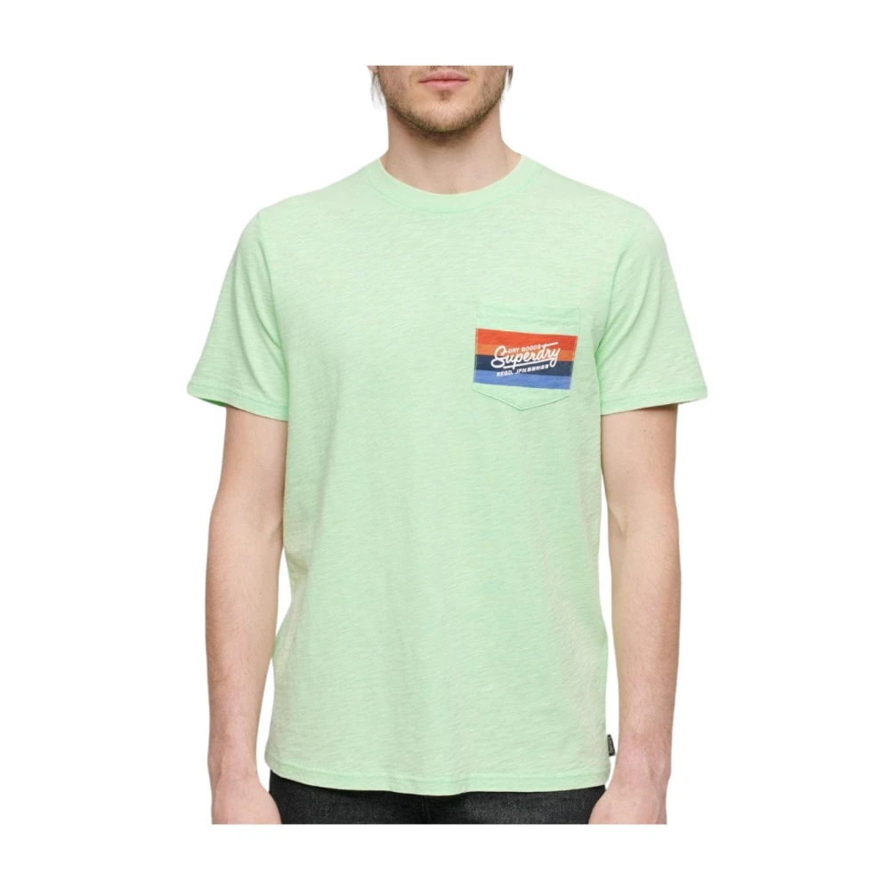 Superdry Gestreept Cali T-shirt Green Heren