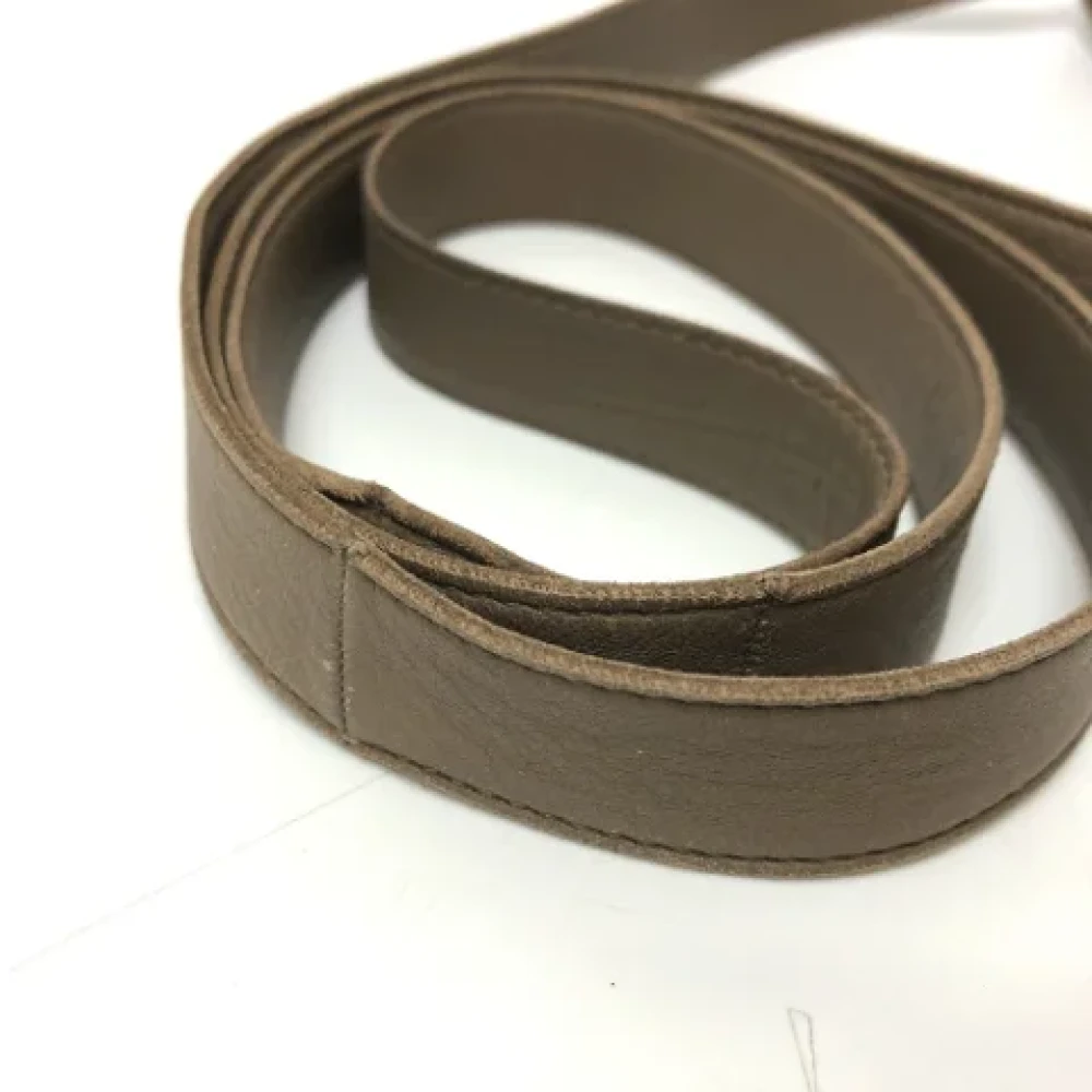 Hermès Vintage Pre-owned Leather shoulder-bags Gray Dames