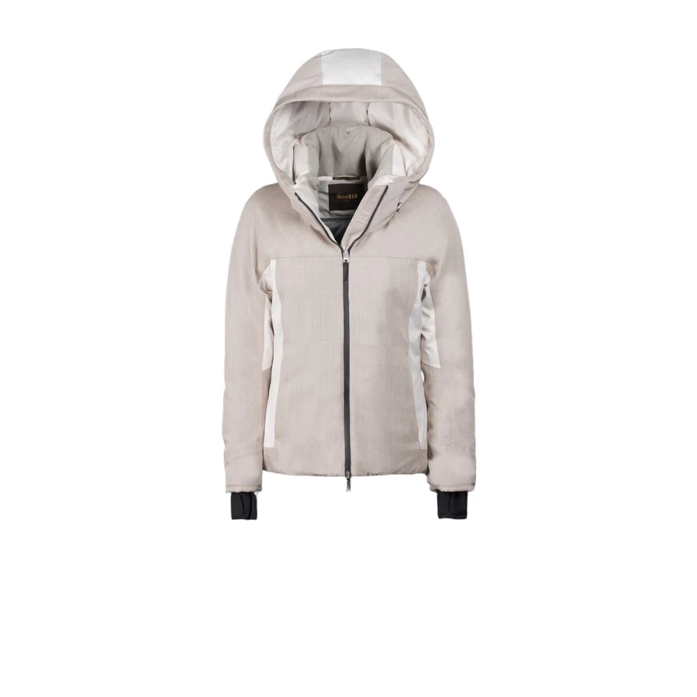 Moorer Women's Beige Down Jackets, S, Dolomiti-Mq Jacket