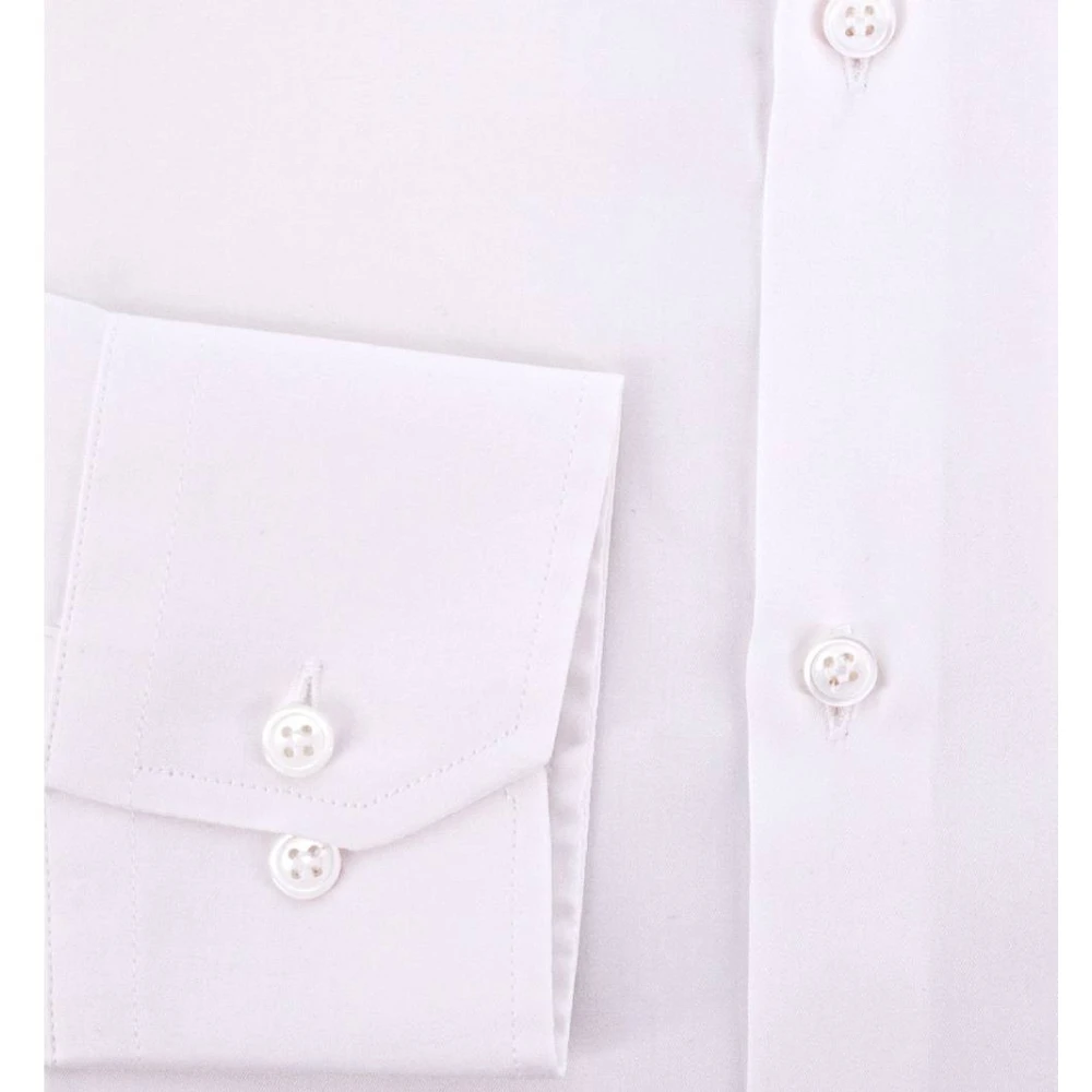 Brooksfield Slim Fit Franse Kraag Katoenen Overhemd White Heren