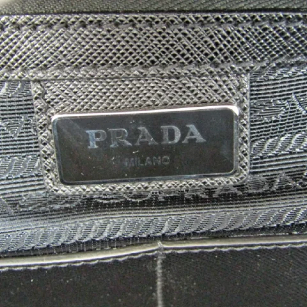 Prada Vintage Pre-owned Fabric shoulder-bags Black Dames