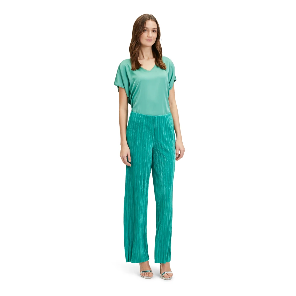 Vera Mont Moderne Fit Broek Rechte Snit Green Dames