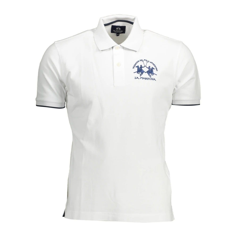 La Martina Men's White Short Sleeve Polo Shirt 2XL