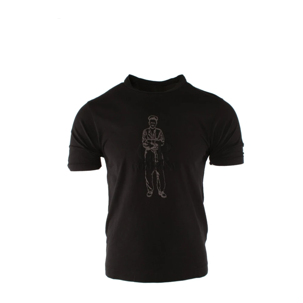 C.P. Company Zwart Katoenen T-shirt voor Heren Black Heren