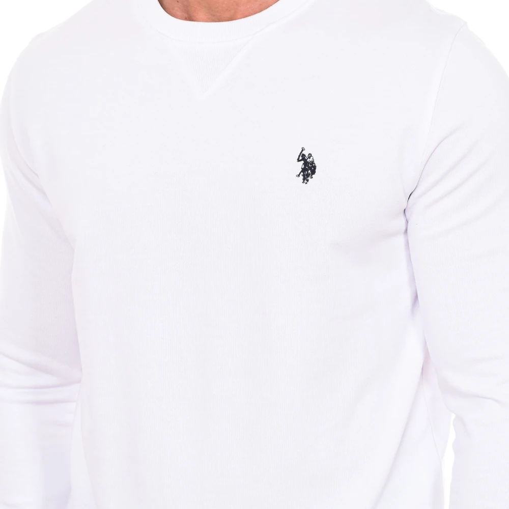 U.s. Polo Assn. Ronde Hals Sweater White Heren