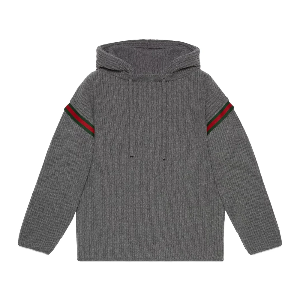 Gucci Wollen Sweatshirt met Rits Gray Heren