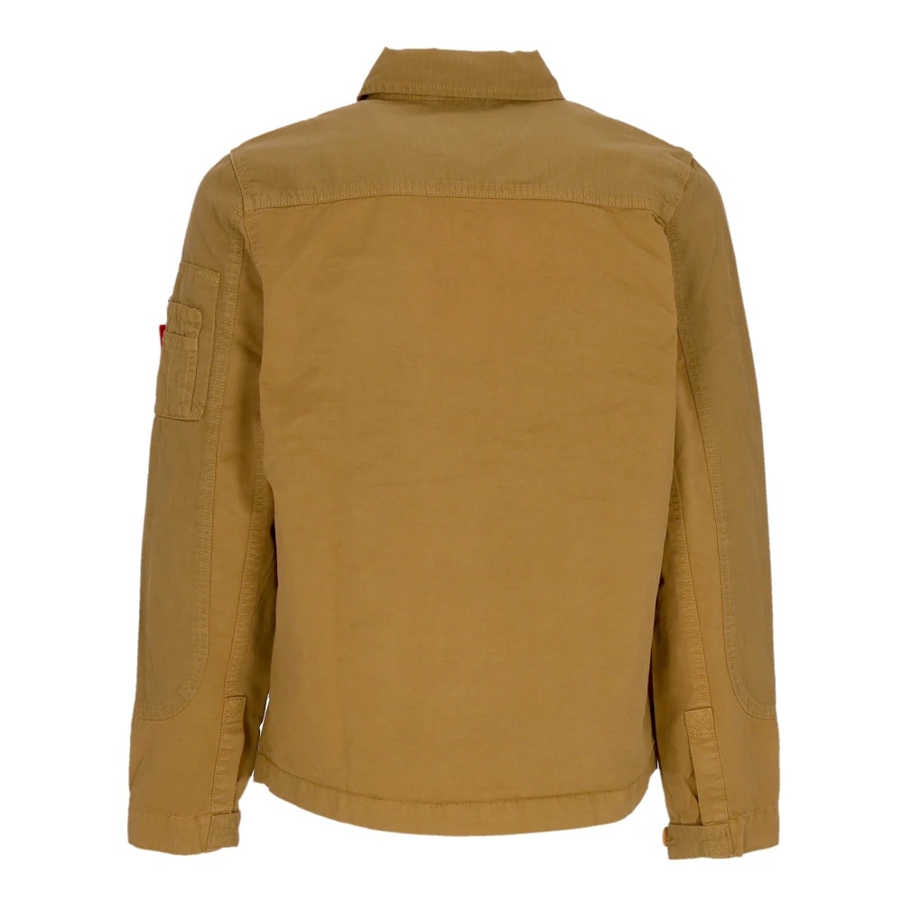 alpha industries Kleur Blok Overshirt Jas Khaki Beige Heren