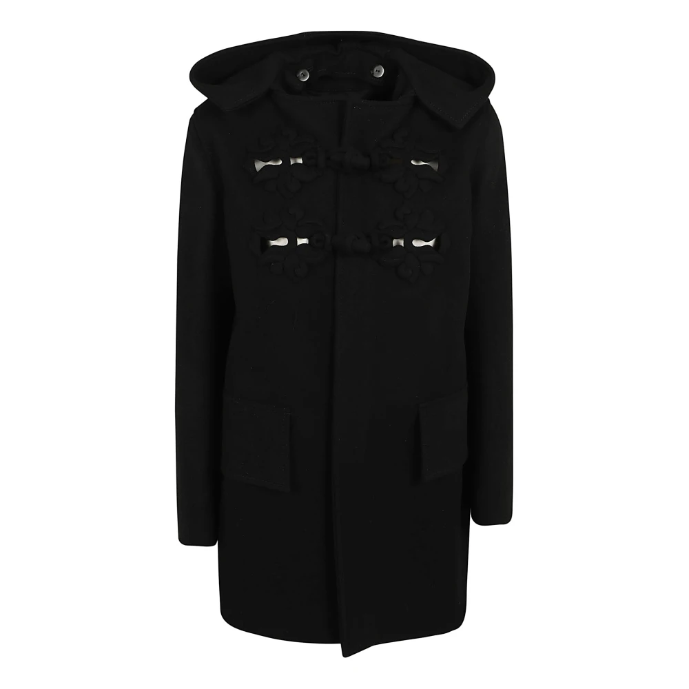 Valentino Garavani Geborduurde Compacte Jas Black Dames