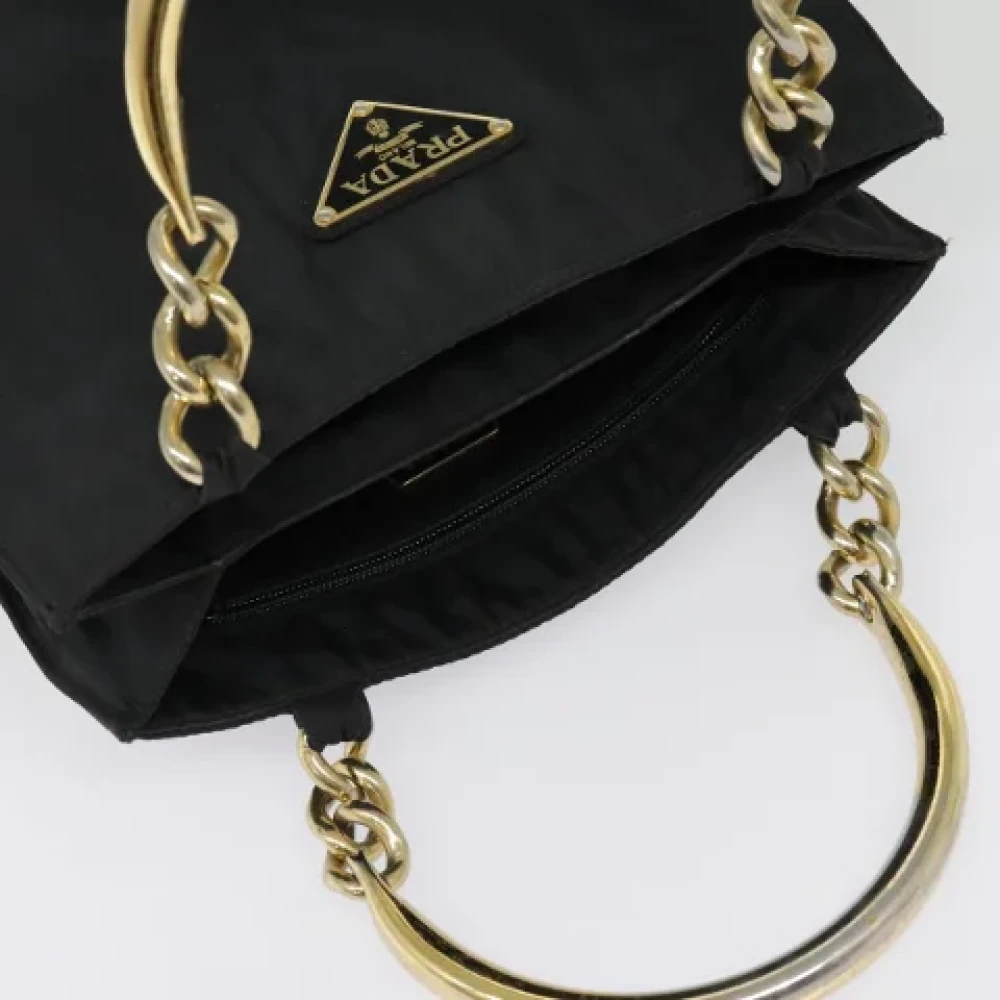 Prada Vintage Pre-owned Nylon handbags Black Dames