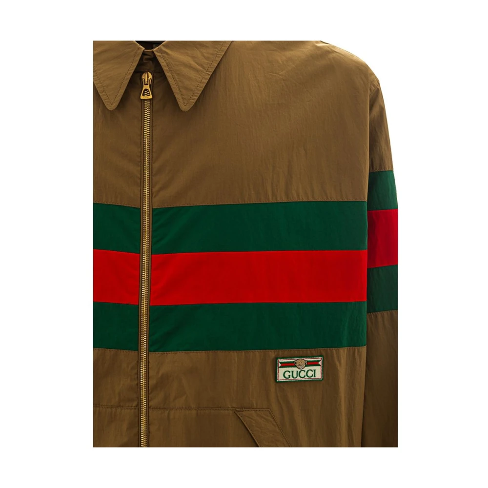 Gucci Bruine Katoenen Jas Brown Heren